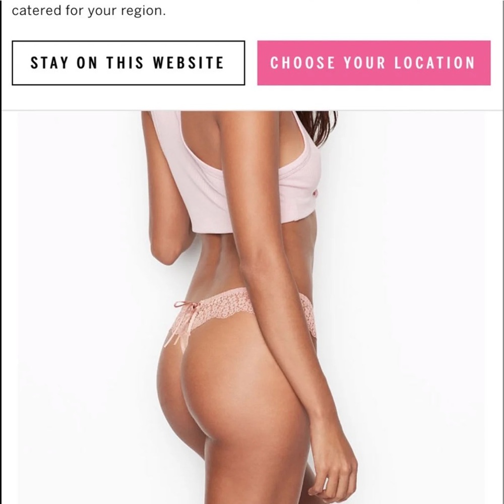 NWT VICTORIA’S SECRET LACE UP THONG PANTY